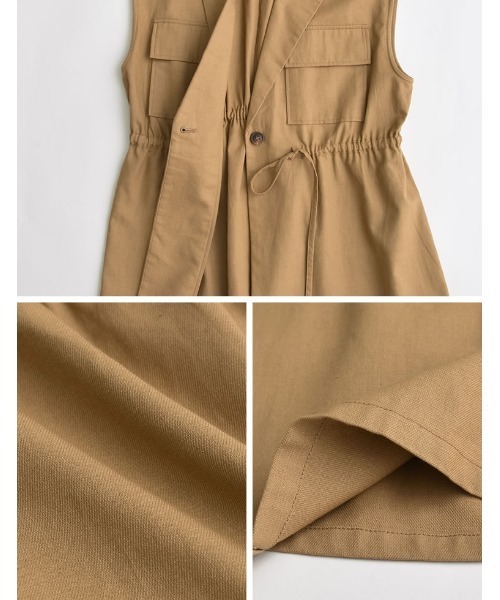 Re:EDIT ベスト ジレ コットンドロストノースリベストジャケット
