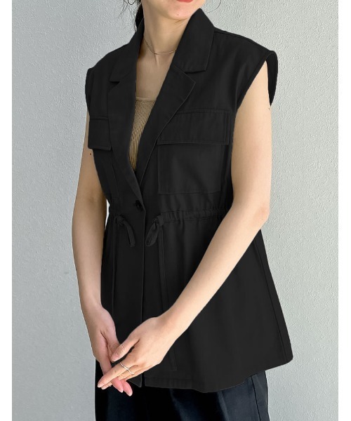 Re:EDIT ベスト ジレ コットンドロストノースリベストジャケット