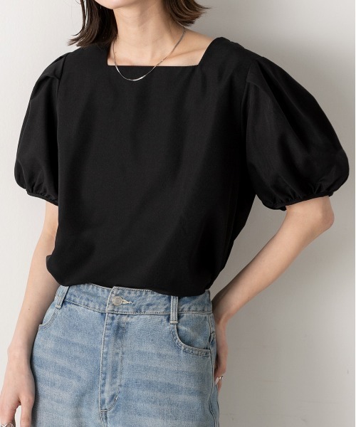ad thie（アドティエ） ブラウス シャツ パフスリーブ 半袖ブラウス
