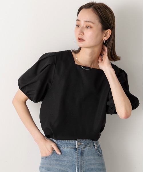 ad thie（アドティエ） ブラウス シャツ パフスリーブ 半袖ブラウス