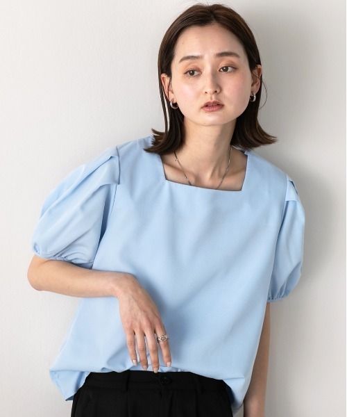 ad thie（アドティエ） ブラウス シャツ パフスリーブ 半袖ブラウス