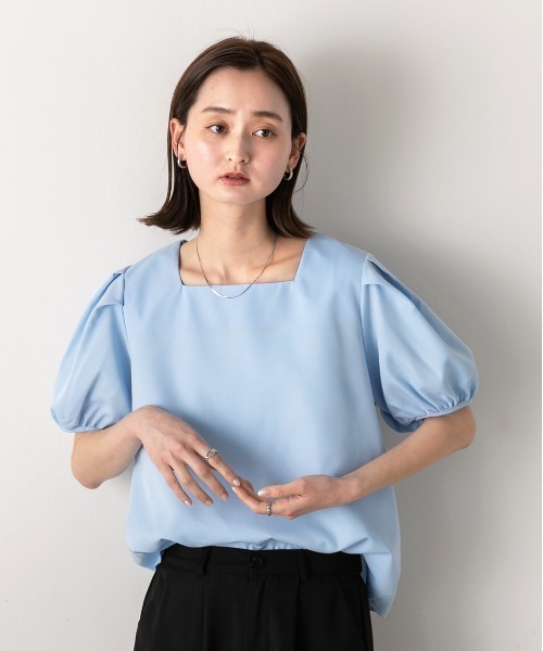 ad thie（アドティエ） ブラウス シャツ パフスリーブ 半袖ブラウス