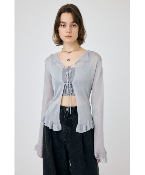 moussy SHEER VELOUR カーディガン MOUSSY | SHEER VELOUR カーディガン (Tシャツ・カットソー(長袖