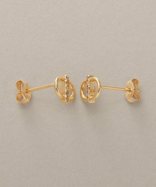 COCOSHNIK（ココシュニック） ピアス K10ダイヤモンド PCモチーフ