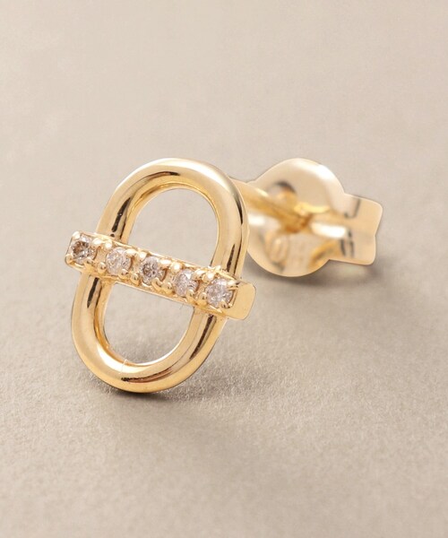 COCOSHNIK（ココシュニック） ピアス K10ダイヤモンド PCモチーフ