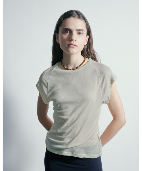 tシャツ 「IRIS 47」sheer capsleeve tops　シアー キャップスリーブトップス レディース IRIS47 tシャツ 「IRIS 47」sheer capsleeve tops シアー