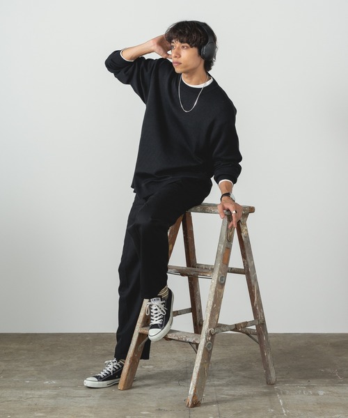 ROOP TOKYO セーター ニット モチモチニット 無地 クルーネック