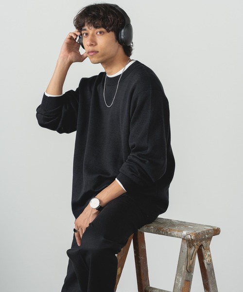 ROOP TOKYO セーター ニット モチモチニット 無地 クルーネック