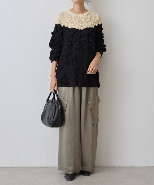 BEARDSLEY ニット ドットバイカラーニット レディース