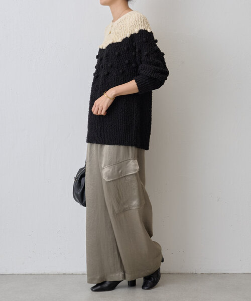 BEARDSLEY ドットバイカラーニット BEARDSLEY ニット ドットバイカラーニット レディース