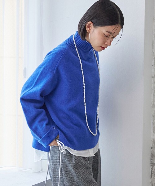 SHIPS for women / シップスウィメン 〈手洗い可能〉7G ウール カシミヤ ハイネック プルオーバー SHIPS ニット セーター 「手洗い可能」7G ウール カシミヤ
