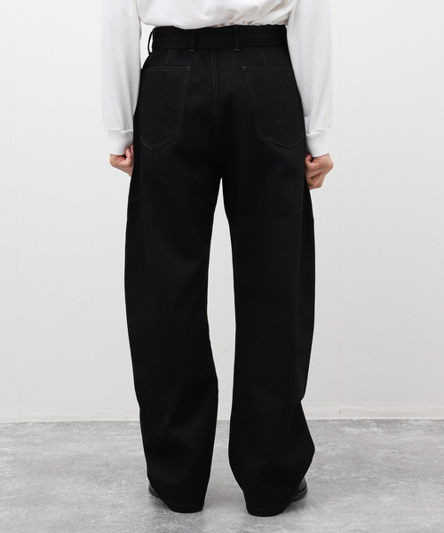 【関税込み】LEMAIRE ブラック Twisted ジーンズ LEMAIRE Lemaire ルメール ジーンズ TWISTED BELTED PANTS