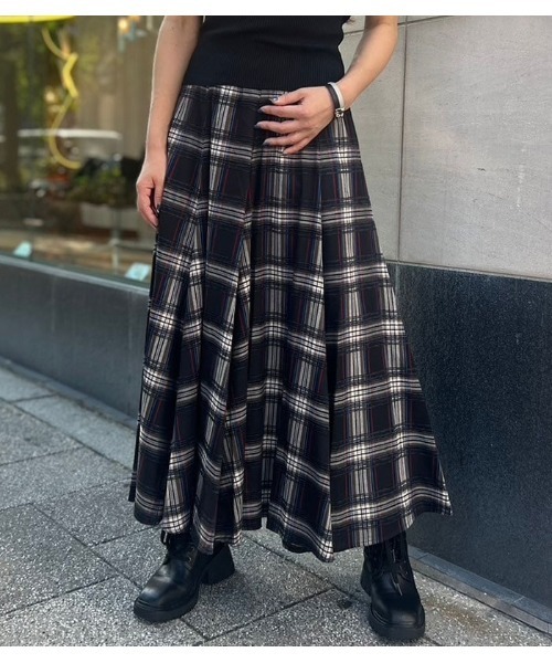 GASA ガサ　チェック柄　ロングスカート GASA ガサ チェック柄 ロングスカート GASA ガサチェック柄ロングスカート