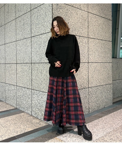 GALENA（ガレナ） スカート 「GALENA」チェック柄フレアロングスカート