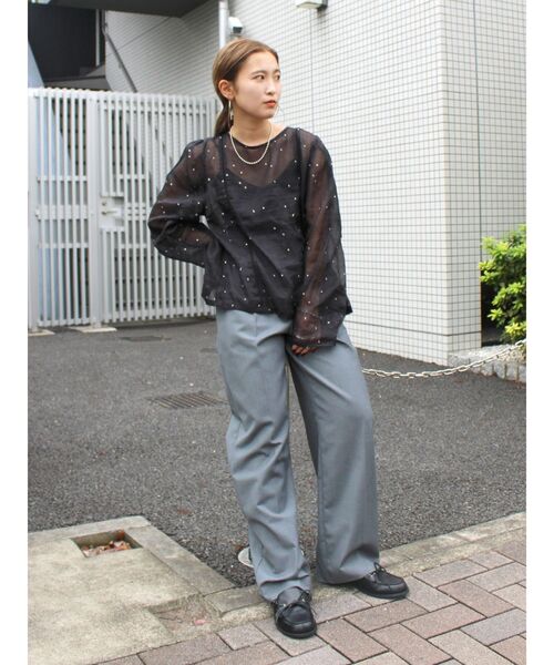 Ungrid（アングリッド） パンツ タックストレートパンツ レディース