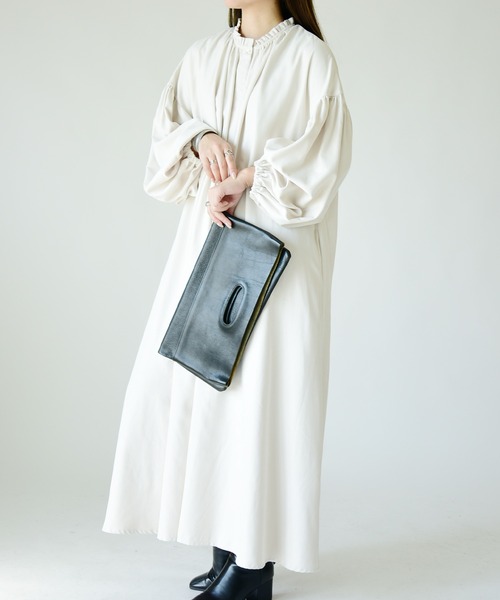 and it_（アンドイット） シャツワンピース コーデュロイフリル