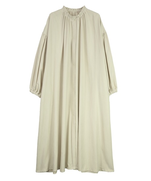 and it_ シャツワンピース コーデュロイフリルギャザーシャツ