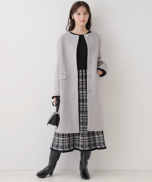 Couture Brooch（クチュール ブローチ） ノーカラーコート コート