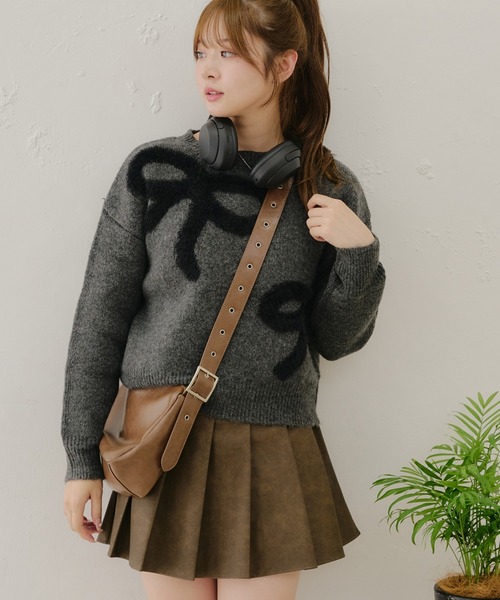 ANOTHER BRANCH OLIVE des OLIVE ニット フェザーリボンニット