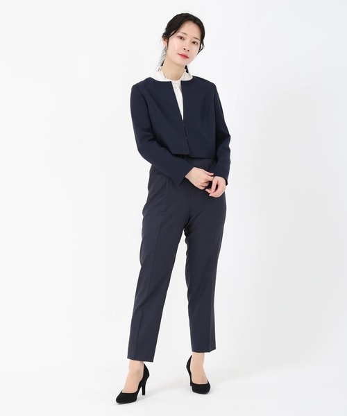 コンパクト ジャケット レディース Compact Jacket ネイビー STRAWBERRY-FIELDS（ストロベリーフィールズ） ジャケット ノーカラー