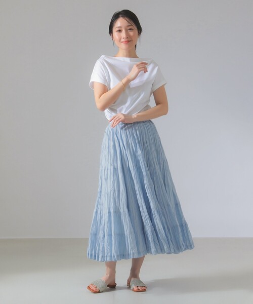 minus（−）レザー巻きスカート　あおば着用 パパイレ] ナッパ レザー スカート, tobacco | Max Mara