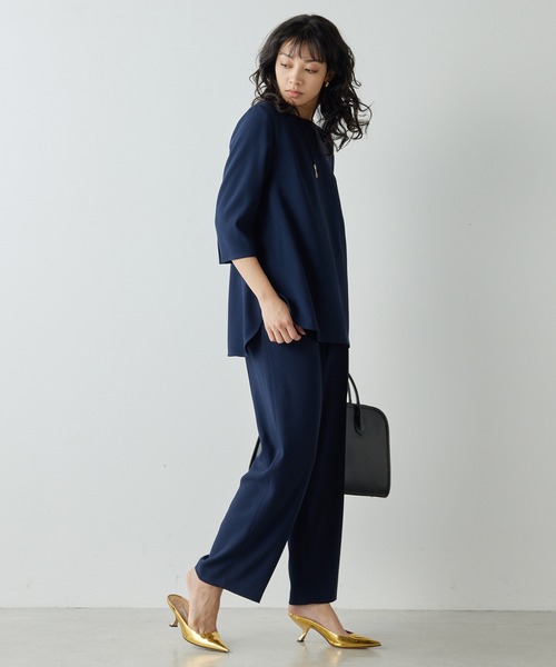 ブラウス シャツ バックサテンヘムブラウス レディース Whim Gazette ブラウス シャツ バックサテンブラウス レディース