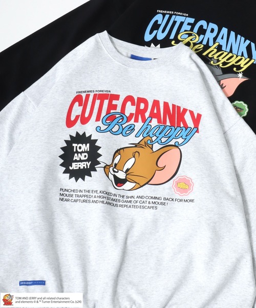トレーナー スウェット Tom and Jerry/バックフェイスプリントスウェット レディース FREAK'S STORE/Tom and Jerry/バックフェイスプリントスウェット