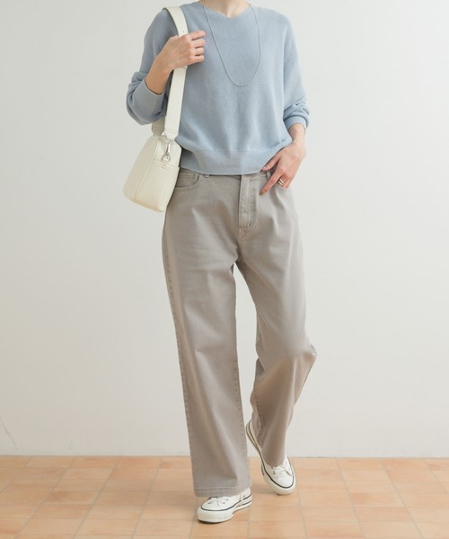 お値下げ　URBAN RESEARCH DOORS パンツ URBAN RESEARCH DOORS｜ツイルストレッチテーパードイージー