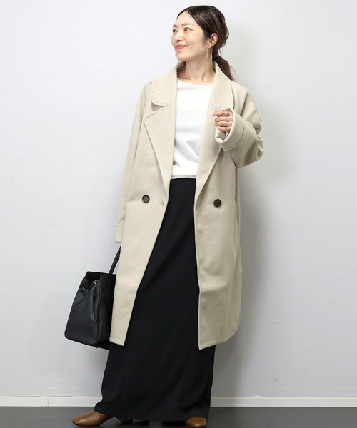 Aletta vita コート チェスターコート メルトンワイドカラーコクーン