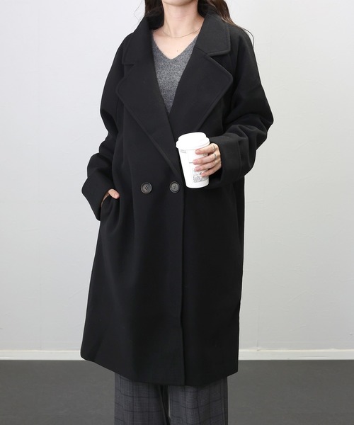 Aletta vita コート チェスターコート メルトンワイドカラーコクーン