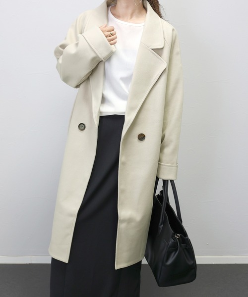 Aletta vita コート チェスターコート メルトンワイドカラーコクーン