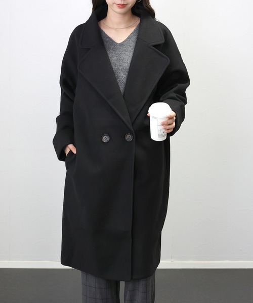 Aletta vita コート チェスターコート メルトンワイドカラーコクーン