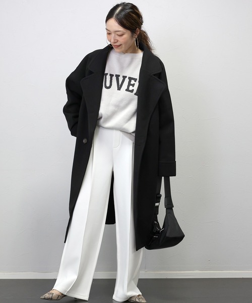 Aletta vita コート チェスターコート メルトンワイドカラーコクーン