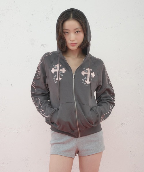 FCMM パーカー 「日本限定」CROSS ZIP UP HOODIE/クロスジップアップ