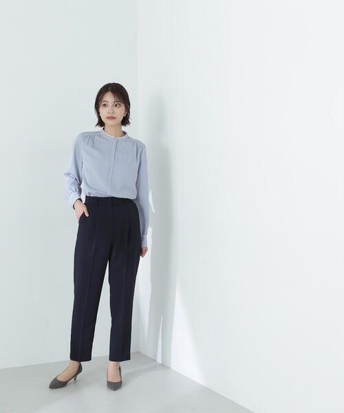 「NATURAL BEAUTY BASIC」 7分袖ブラウス MEDIUM ネイビー レディース NATURAL BEAUTY BASIC 「NATURAL BASIC」 7分袖ブラウス SMALL