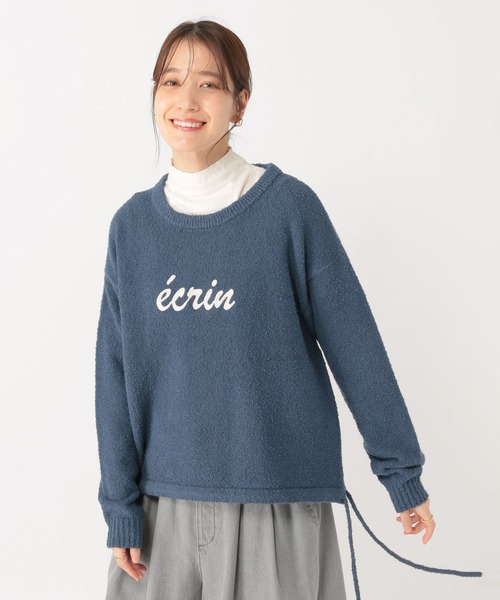 studio CLIP（スタディオクリップ） ニット セーター ロゴ刺繍ドロスト