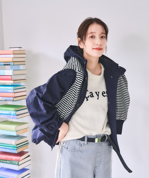 projectR ニット studio CLIP（スタディオクリップ） ニット セーター ロゴ刺繍ドロスト