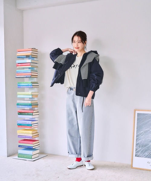 studio CLIP（スタディオクリップ） ニット セーター ロゴ刺繍ドロスト