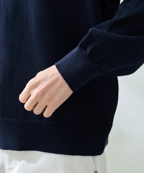 Casper John マーブルスキッパーニットポロシャツ マスタード L CASPER JOHN（キャスパージョン）の「Marble skipper knit polo