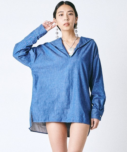 定番人気！ mikomori ブラウス MAGAZINE」DENIM THIRD × 「mikomori シャツ トップス