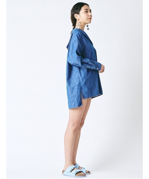 mikomori ブラウス シャツ 「mikomori × THIRD MAGAZINE」DENIM