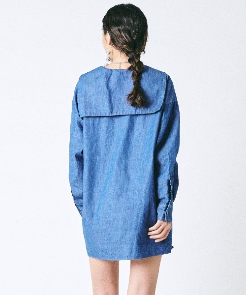 mikomori ブラウス シャツ 「mikomori × THIRD MAGAZINE」DENIM