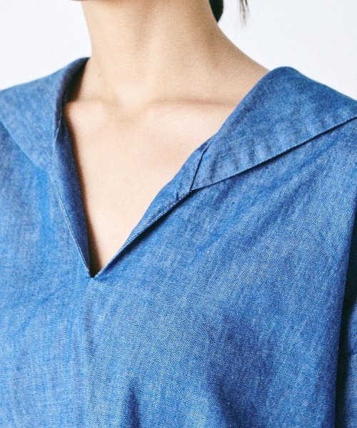 mikomori ブラウス シャツ 「mikomori × THIRD MAGAZINE」DENIM