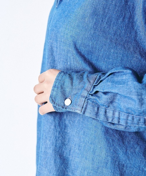 mikomori ブラウス シャツ 「mikomori × THIRD MAGAZINE」DENIM