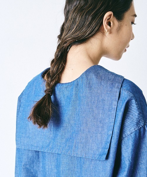 mikomori ブラウス シャツ 「mikomori × THIRD MAGAZINE」DENIM