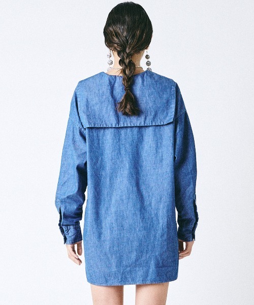 mikomori ブラウス シャツ 「mikomori × THIRD MAGAZINE」DENIM