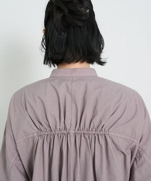 ADIEU TRISTESSE グレー 長袖シャツワンピース ADIEU TRISTESSE（アデュートリステス） ワンピース リバティプリント