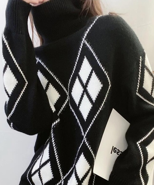 「Ulysses」 「Doula Doula」タートルネックニット F ホワイト レディース_画像4