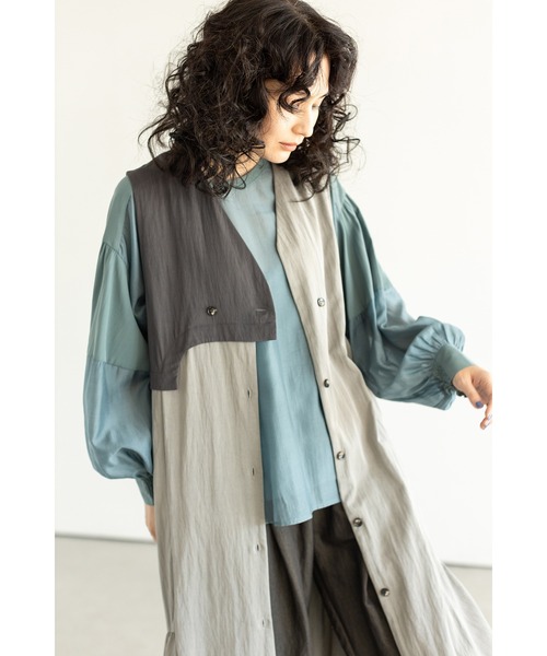 OSMOSIS（オズモーシス） ベスト ジレ アシンメトリーロングジレ