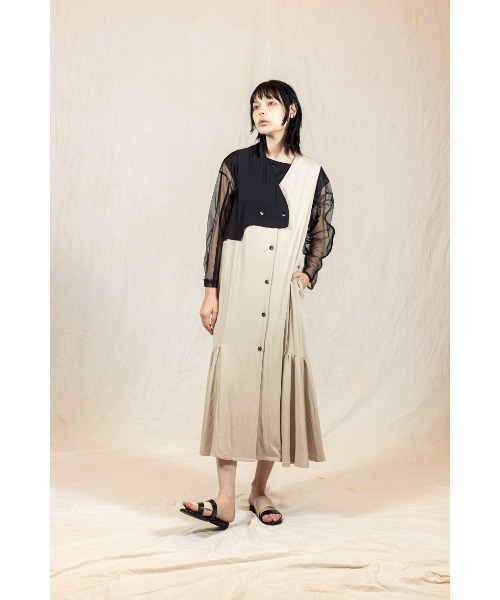 定価11880 タグ付き　オズモーシス　アシンメトリージレ　異素材ミックス 定価11880 タグ付き オズモーシス アシンメトリージレ 異素材